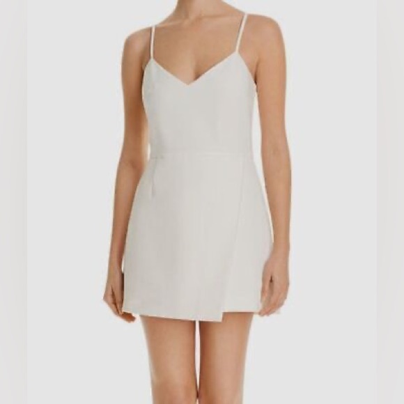 French Connection Whisper Minidress Off White Mini Dress Size 4 Small - Picture 14 of 14